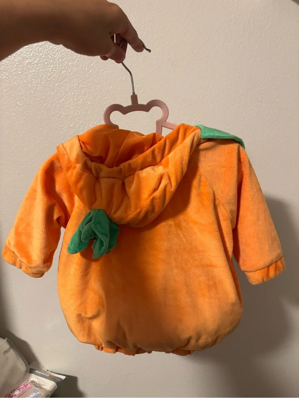 Target Orange Pumpkin Plush Costume with Green Leaf Collar - Picture 3 of 3